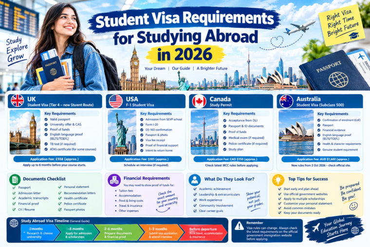 Student Visa Requirements for Studying Abroad in 2026